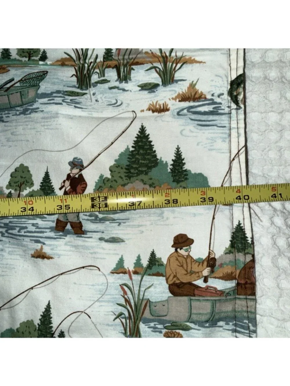 Vtg Fisherman Log Cabin Style Quilt 56